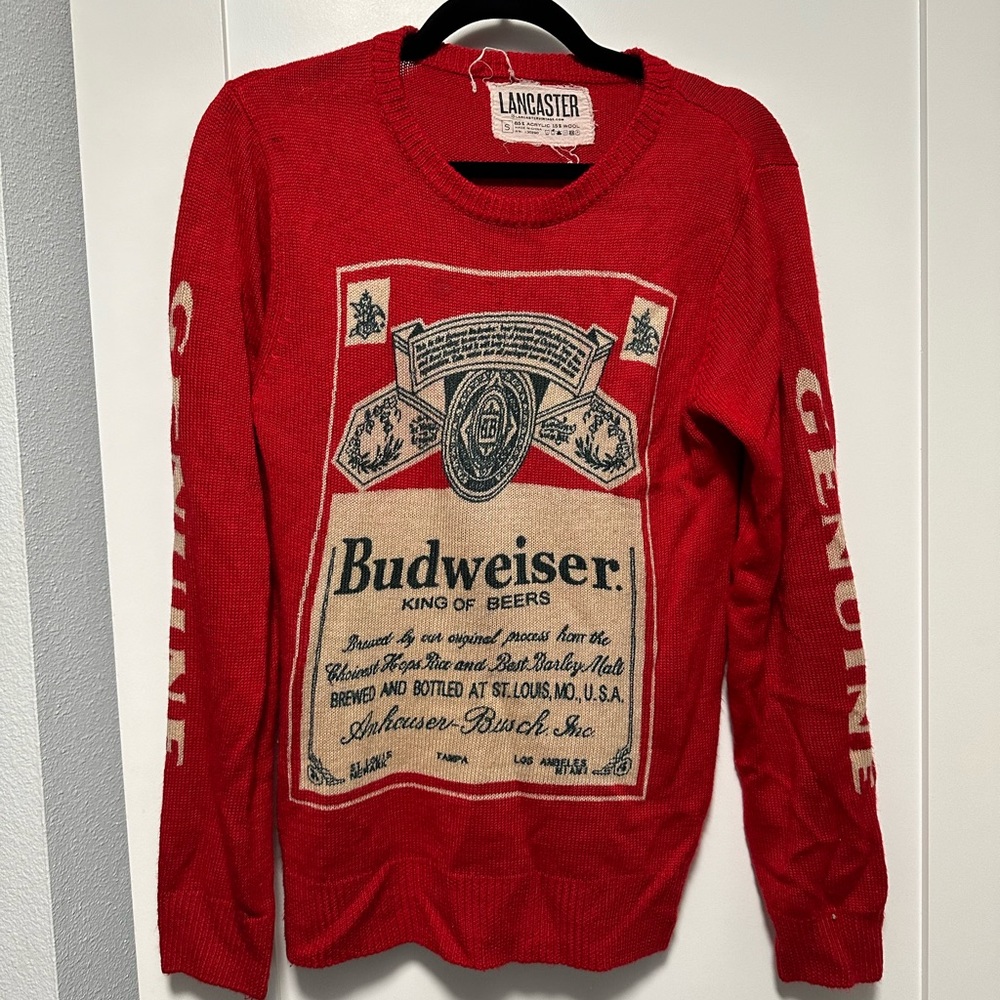 Lancaster brand Budweiser sweater